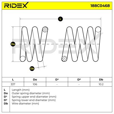 Fahrwerksfeder RIDEX 188C0468 188C0468 - foto 4