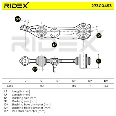 Querlenker RIDEX 273C0453 273C0453 - foto 7
