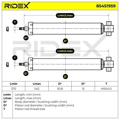 Stoßdämpfer RIDEX 854S1959 854S1959 - foto 7