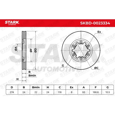 Bremsscheibe Stark SKBD-0023334 SKBD-0023334 - foto 5