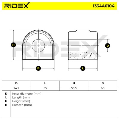 Lagerung, Stabilisator RIDEX 1334A0104 1334A0104 - foto 4