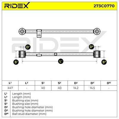 Querlenker RIDEX 273C0770 273C0770 - foto 5