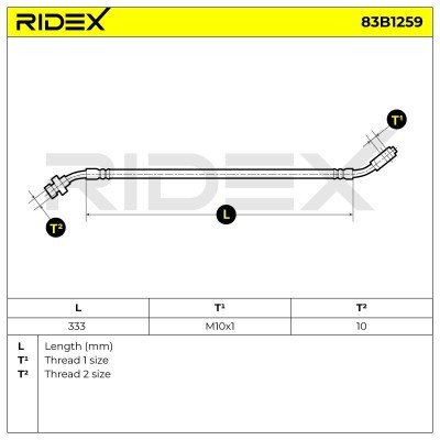 Bremsschlauch RIDEX 83B1259 83B1259 - foto 5