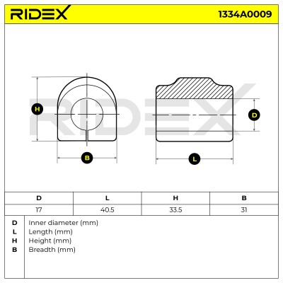 Lagerung, Stabilisator RIDEX 1334A0009 1334A0009 - foto 6