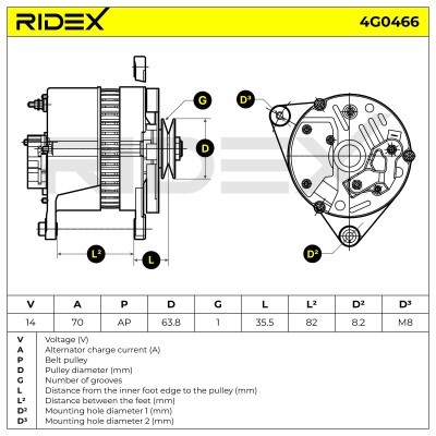 Generator RIDEX 4G0466 4G0466 - foto 5