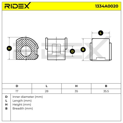 Lagerung, Stabilisator RIDEX 1334A0020 1334A0020 - foto 6