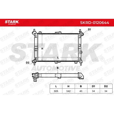 Kühler, Motorkühlung Stark SKRD-0120644 SKRD-0120644 - foto 6