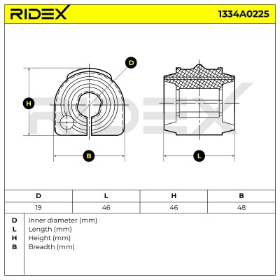 Lagerung, Stabilisator RIDEX 1334A0225 1334A0225 - foto 6