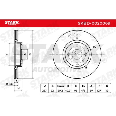 Bremsscheibe Stark SKBD-0020069 SKBD-0020069 - foto 6