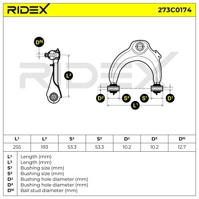 Querlenker RIDEX 273C0174 273C0174 - foto 4