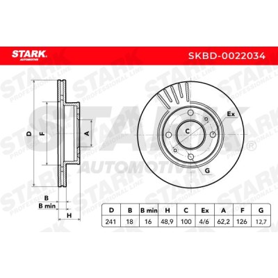 Bremsscheibe Stark SKBD-0022034 SKBD-0022034 - foto 6