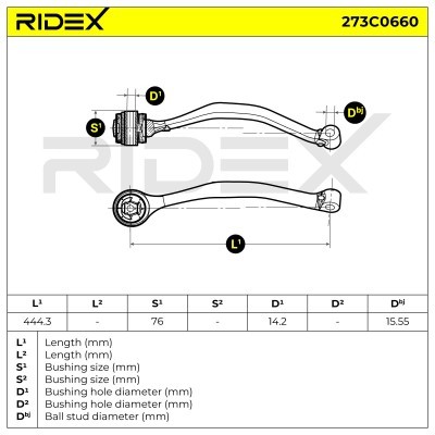 Querlenker RIDEX 273C0660 273C0660 - foto 5