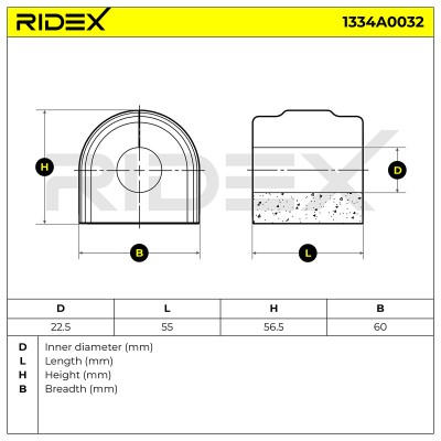 Lagerung, Stabilisator RIDEX 1334A0032 1334A0032 - foto 5
