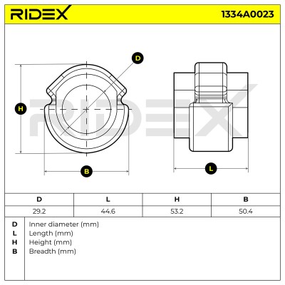 Lagerung, Stabilisator RIDEX 1334A0023 1334A0023 - foto 6