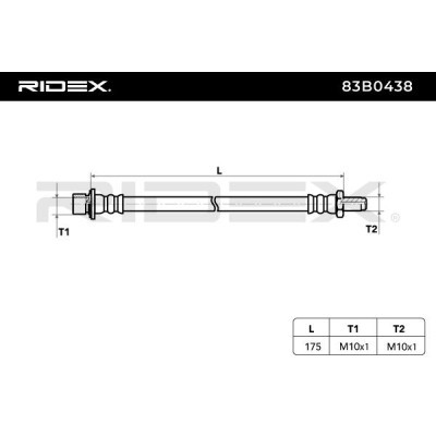 Bremsschlauch RIDEX 83B0438 83B0438 - foto 6