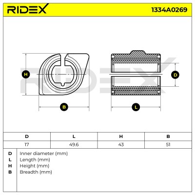 Lagerung, Stabilisator RIDEX 1334A0269 1334A0269 - foto 5