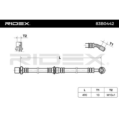 Bremsschlauch RIDEX 83B0442 83B0442 - foto 5
