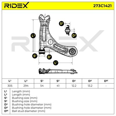 Querlenker RIDEX 273C1421 273C1421 - foto 7