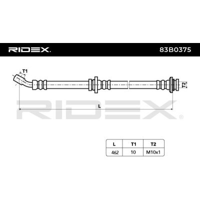 Bremsschlauch RIDEX 83B0375 83B0375 - foto 3