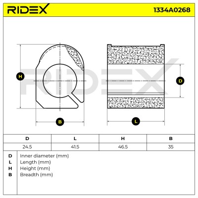 Lagerung, Stabilisator RIDEX 1334A0268 1334A0268 - foto 5