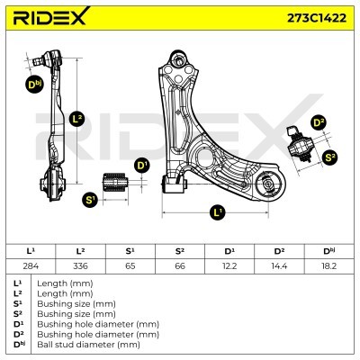 Querlenker RIDEX 273C1422 273C1422 - foto 7