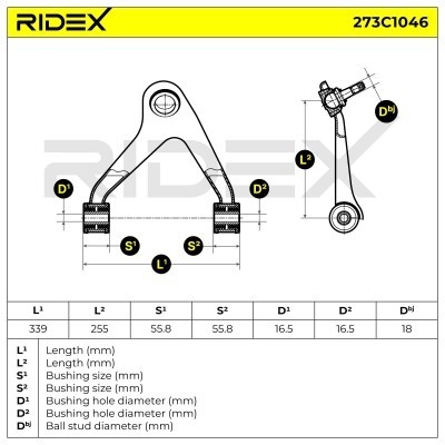 Querlenker RIDEX 273C1046 273C1046 - foto 5