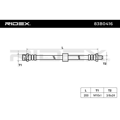 Bremsschlauch RIDEX 83B0416 83B0416 - foto 4