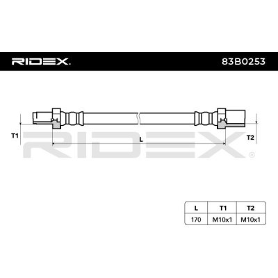 Bremsschlauch RIDEX 83B0253 83B0253 - foto 6