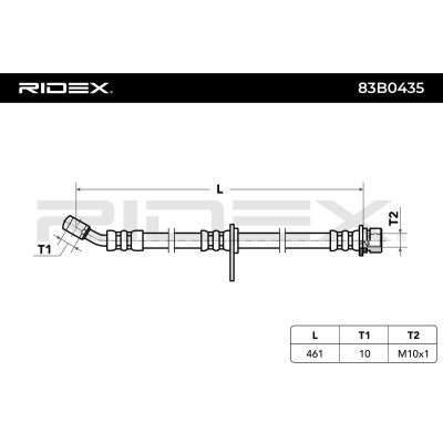 Bremsschlauch RIDEX 83B0435 83B0435 - foto 6