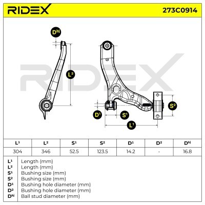 Querlenker RIDEX 273C0914 273C0914 - foto 5