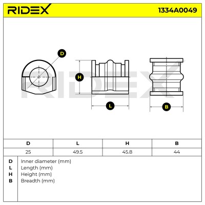 Lagerung, Stabilisator RIDEX 1334A0049 1334A0049 - foto 4