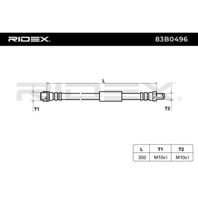 Bremsschlauch RIDEX 83B0496 83B0496 - foto 6
