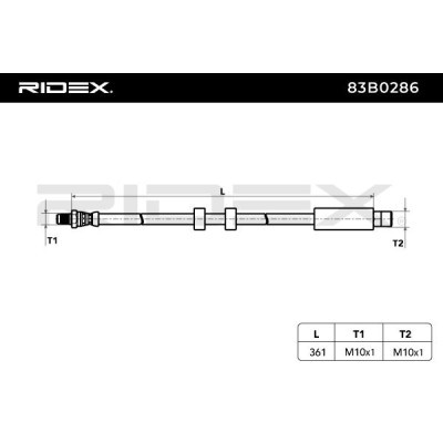 Bremsschlauch RIDEX 83B0286 83B0286 - foto 4