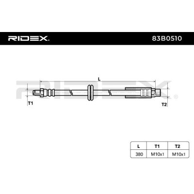 Bremsschlauch RIDEX 83B0510 83B0510 - foto 4