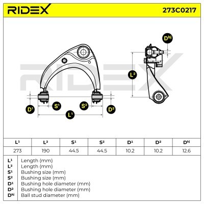 Querlenker RIDEX 273C0217 273C0217 - foto 4