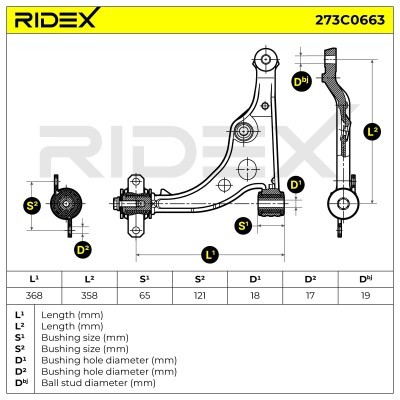 Querlenker RIDEX 273C0663 273C0663 - foto 5