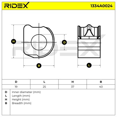 Lagerung, Stabilisator RIDEX 1334A0024 1334A0024 - foto 6