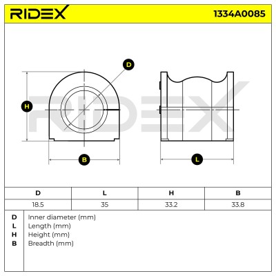 Lagerung, Stabilisator RIDEX 1334A0085 1334A0085 - foto 5