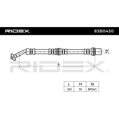 Bremsschlauch RIDEX 83B0430 83B0430 - foto 3