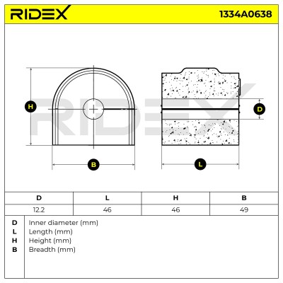 Lagerung, Stabilisator RIDEX 1334A0638 1334A0638 - foto 5