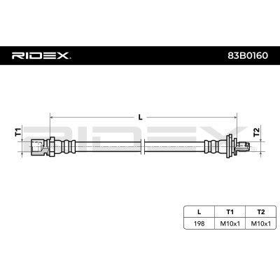 Bremsschlauch RIDEX 83B0160 83B0160 - foto 4